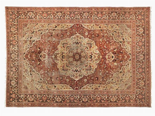 TAPPETO TABRIZ, PERSIA, FINE SECOLO XIX  - Asta Mobili, arredi e oggetti d'arte - Associazione Nazionale - Case d'Asta italiane