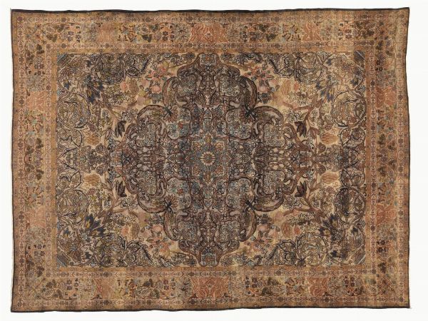 TAPPETO KIRMAN, PERSIA, MET SECOLO XIX  - Asta Mobili, arredi e oggetti d'arte - Associazione Nazionale - Case d'Asta italiane