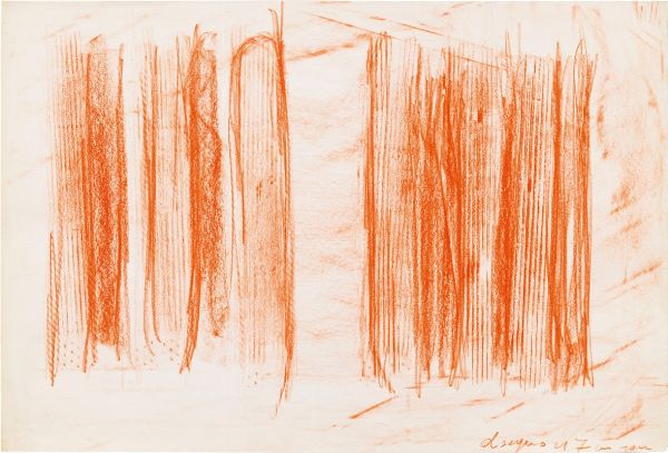 Disegno n. 7 con rosso  - Asta Arte Moderna e Contemporanea - Associazione Nazionale - Case d'Asta italiane