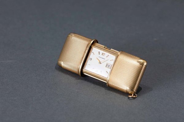 MOVADO - Ermeto in oro giallo 18k con datario quadrante Argent indici applicati  - Asta Orologi da Polso e da Tasca - Associazione Nazionale - Case d'Asta italiane