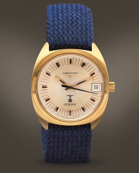 LONGINES - Ultronic Diapason in oro 18k con datario, quadrante Champagne Soleil con astuccio originale e garanzia  - Asta Orologi da Polso e da Tasca - Associazione Nazionale - Case d'Asta italiane