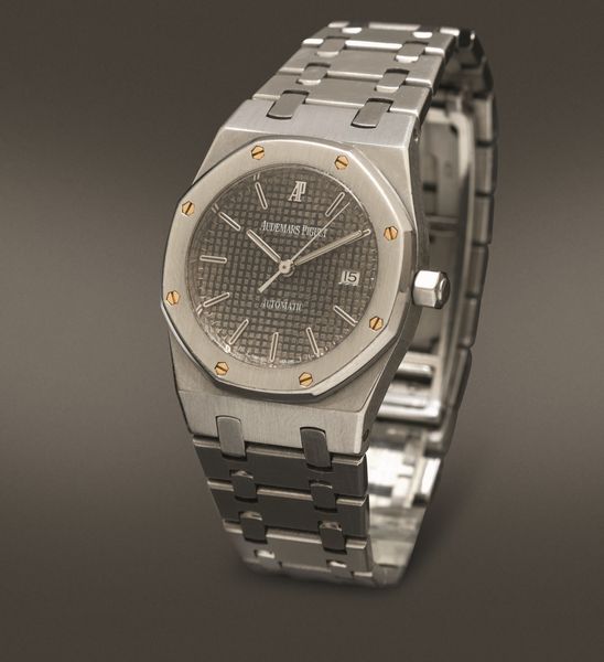 AUDEMARS PIGUET - Royal Oak 15000ST in acciaio, movimento automatico con datario, quadrante Tropical con estratto d'Archivio  - Asta Orologi da Polso e da Tasca - Associazione Nazionale - Case d'Asta italiane