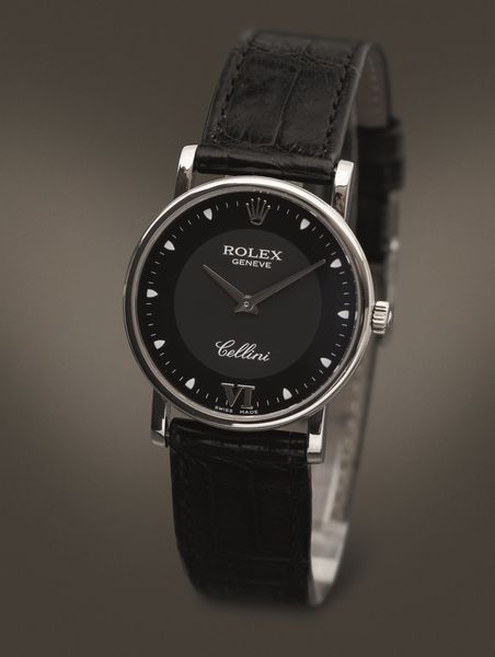 ROLEX - Cellini ref 5115/9 in oro bianco carica manuale con quadrante nero bitonale completo di scatola e garanzia  - Asta Orologi da Polso e da Tasca - Associazione Nazionale - Case d'Asta italiane