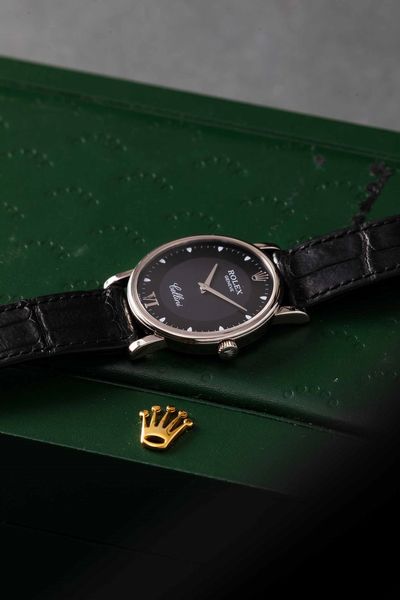 ROLEX - Cellini ref 5115/9 in oro bianco carica manuale con quadrante nero bitonale completo di scatola e garanzia  - Asta Orologi da Polso e da Tasca - Associazione Nazionale - Case d'Asta italiane