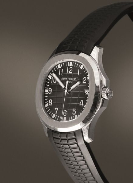 PATEK PHILIPPE - Aquanaut ref 5167 in acciaio automatico con datario, fondello a vista quadrante nero con numeri Arabi con scatola e garanzia  - Asta Orologi da Polso e da Tasca - Associazione Nazionale - Case d'Asta italiane