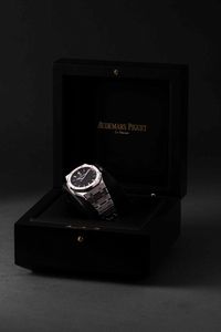 AUDEMARS PIGUET - Royal Oak ref 15500ST in acciaio con quadrante nero, movimento automatico con fondello a vista nuovo con astuccio originale e garanzia anno 2022  - Asta Orologi da Polso e da Tasca - Associazione Nazionale - Case d'Asta italiane