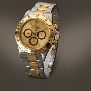 ROLEX - Cosmograph Daytona 16523 Floating acciaio e oro con garanzia, quadrante champagne con contatori neri e bracciale Oyster  - Asta Orologi da Polso e da Tasca - Associazione Nazionale - Case d'Asta italiane