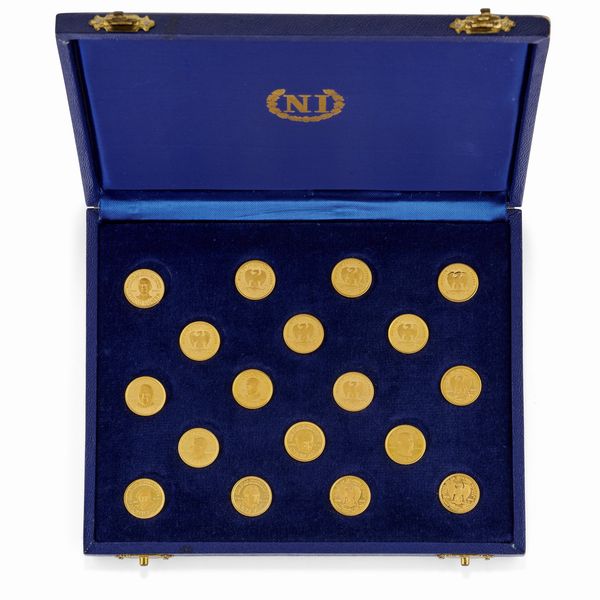 Cofanetto di monete in oro titolo 900/1000  - Asta Argenti - Associazione Nazionale - Case d'Asta italiane