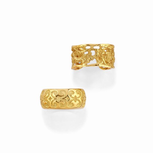 Due anelli in oro giallo 18K  - Asta Argenti - Associazione Nazionale - Case d'Asta italiane