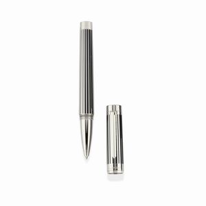 ,Cartier - Penna placcata platino con smalto blu