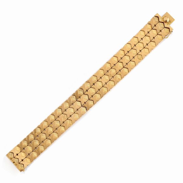 Bracciale in oro giallo 18k, 1950 circa  - Asta Gioielli - Associazione Nazionale - Case d'Asta italiane