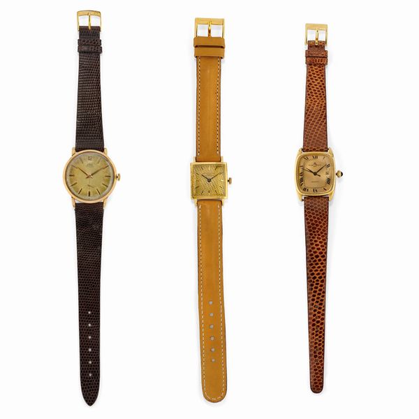 Tre orologi in oro giallo 18K  - Asta Gioielli - Associazione Nazionale - Case d'Asta italiane