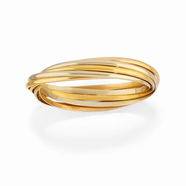 ,Cartier : Bracciale nei tre ori 18K  - Asta Gioielli - Associazione Nazionale - Case d'Asta italiane