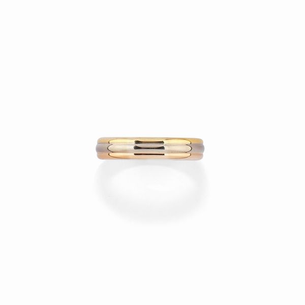 ,Cartier : Anello nei tre ori 18K  - Asta Gioielli - Associazione Nazionale - Case d'Asta italiane