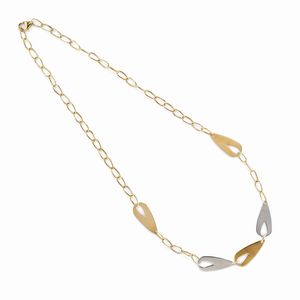 Collana, orecchini e anello in oro bicolore 18K e diamanti  - Asta Gioielli - Associazione Nazionale - Case d'Asta italiane