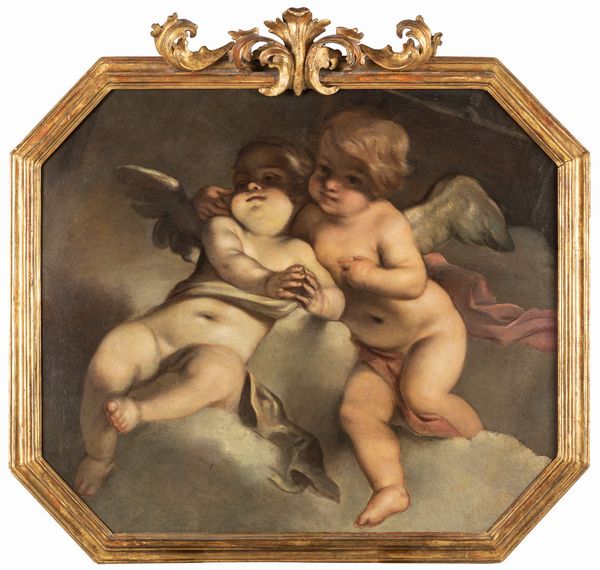 ,Scuola emiliana, secolo XVIII : Putti  - Asta Dipinti e Disegni Antichi - Associazione Nazionale - Case d'Asta italiane