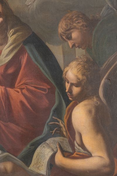 ,Pier Francesco Gianoli : Sacra Famiglia con angeli, Dio Padre e Spirito Santo  - Asta Dipinti e Disegni Antichi - Associazione Nazionale - Case d'Asta italiane