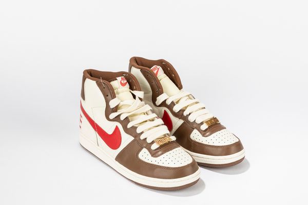 ,NIKE : Terminator High Slam Jam Brown / White-Red - Taglia US 10 EUR 44  - Asta Sneakerhead: la prima asta di sneakers in Italia - Associazione Nazionale - Case d'Asta italiane