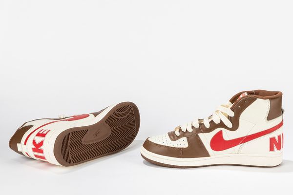 ,NIKE : Terminator High Slam Jam Brown / White-Red - Taglia US 10 EUR 44  - Asta Sneakerhead: la prima asta di sneakers in Italia - Associazione Nazionale - Case d'Asta italiane