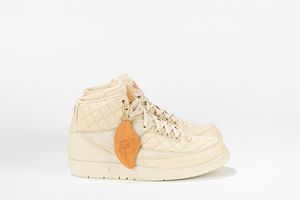 ,NIKE : Jordan 2 Retro Just Don Beach Special Box with Leather Cap and gold Wing Ping - Taglia US 12 EUR 46  - Asta Sneakerhead: la prima asta di sneakers in Italia - Associazione Nazionale - Case d'Asta italiane