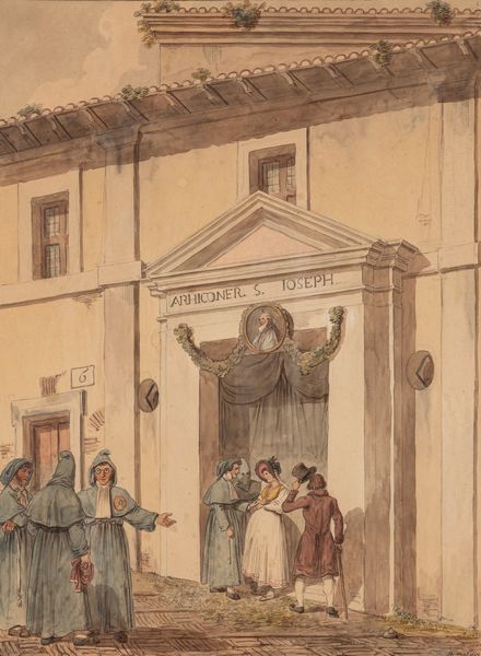 ,Bartolomeo Pinelli : S. Giuseppe dei Falegnami sopra il carcere Mamertino  - Asta Arte figurativa tra XIX e XX Secolo - Associazione Nazionale - Case d'Asta italiane