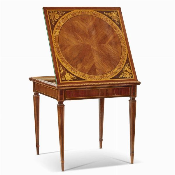 GIUSEPPE MAGGIOLINI (PARABIAGO, 1738 1814), TAVOLO DA GIOCO con piano reversibile, FINE SECOLO XVIII  - Asta International Fine Art  - Associazione Nazionale - Case d'Asta italiane