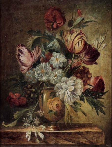 Scuola della fine del XVIII-inizio XIX secolo Nature morte con vasi di fiori  - Asta Dipinti antichi - Associazione Nazionale - Case d'Asta italiane