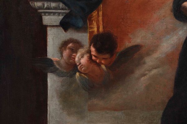 Francesco Zugno : Madonna in trono con i santi Antonio, Francesco e Gaetano da Thiene  - Asta Dipinti antichi - Associazione Nazionale - Case d'Asta italiane