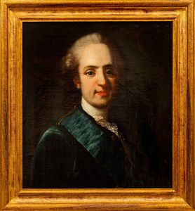 Louis-Michel Van Loo, Scuola di : Ritratto di Luigi XVI ancora Delfino di Francia  - Asta Dipinti antichi - Associazione Nazionale - Case d'Asta italiane