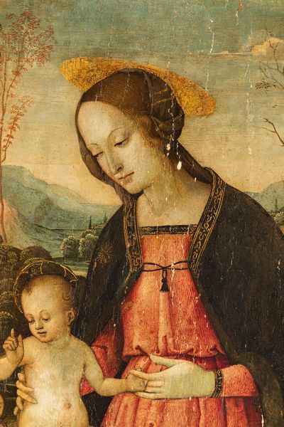 Scuola umbra del XVI secolo Madonna con Bambino e san Giovannino  - Asta Disegni Antichi - Associazione Nazionale - Case d'Asta italiane