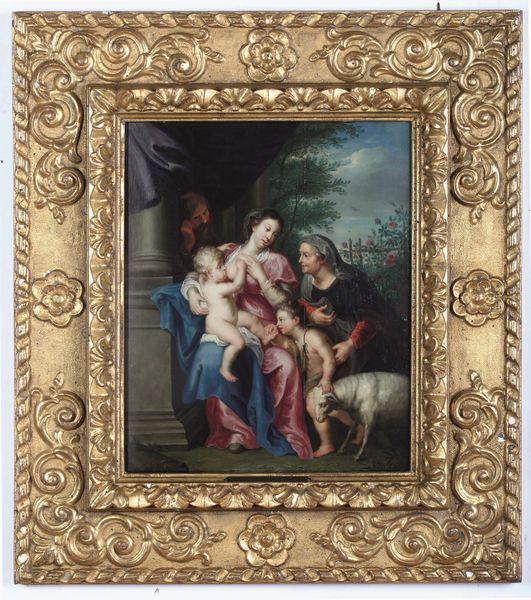 ,Balthasar Beschey : Sacra Famiglia con San Giovannino e Sant'Anna  - Asta Disegni Antichi - Associazione Nazionale - Case d'Asta italiane