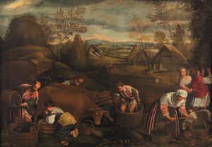 ,Jacopo Da Ponte detto Jacopo Bassano : Le quattro stagioni  - Asta Disegni Antichi - Associazione Nazionale - Case d'Asta italiane