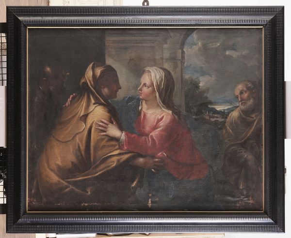 Scuola bolognese dell'inizio del XVIII secolo La Visitazione  - Asta Old Masters Paintings - Associazione Nazionale - Case d'Asta italiane