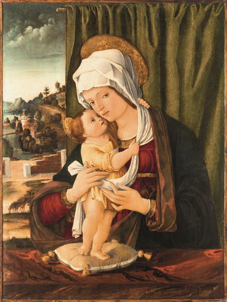 Benedetto Montagna : Madonna con Bambino su sfondo di paesaggio  - Asta Old Masters Paintings - Associazione Nazionale - Case d'Asta italiane