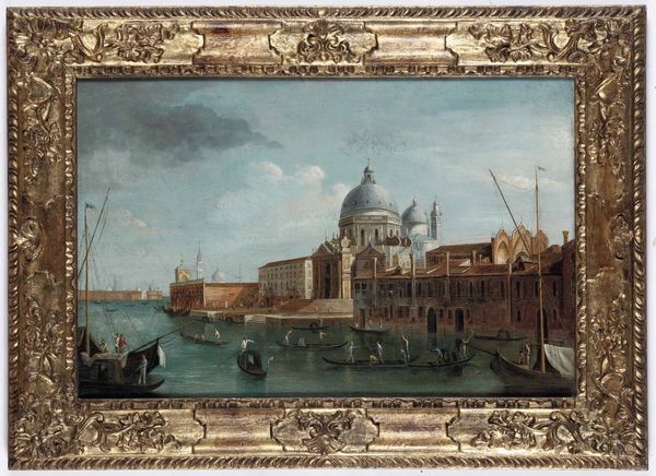 Scuola veneziana del XVIII secolo Veduta di Venezia con la basilica di Santa Maria della Salute  - Asta Old Masters Paintings - Associazione Nazionale - Case d'Asta italiane