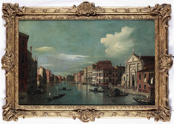 LOTTO RITIRATO<BR>Vedutista del XVIII secolo Veduta di Venezia  - Asta Old Masters Paintings - Associazione Nazionale - Case d'Asta italiane