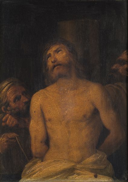 Scuola del XVII secolo Cristo alla colonna  - Asta Old Masters Paintings - Associazione Nazionale - Case d'Asta italiane