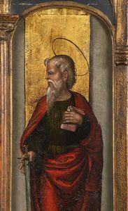 Giovanni di Pietro dello lo Spagna o Johannes Hispanus : San Paolo e San Tommaso  - Asta Old Masters Paintings - Associazione Nazionale - Case d'Asta italiane