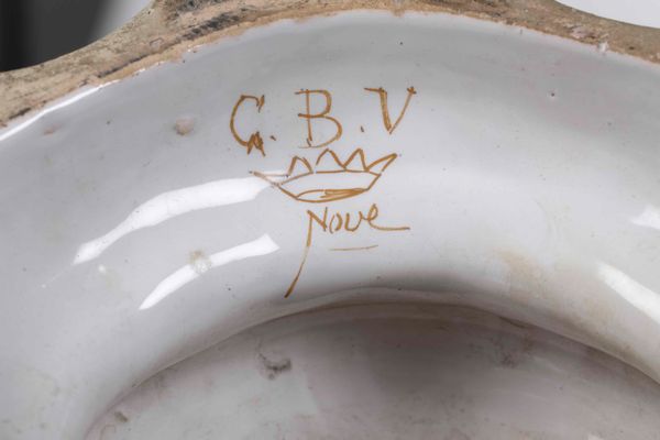 Grande vaso decorativo con coperchio<BR>Nove, Manifattura Gian Battista Viero, fine del XIX secolo<BR>  - Asta Maioliche e Porcellane - Associazione Nazionale - Case d'Asta italiane