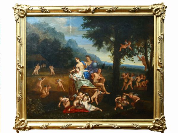 ,Da Francesco Albani, XVIII/XIX secolo : Trionfo di Flora, Berecinzia, Cerere e Bacco / Trionfo di Galatea  - Asta House Sale: La casa fiorentina di un collezionista - Associazione Nazionale - Case d'Asta italiane