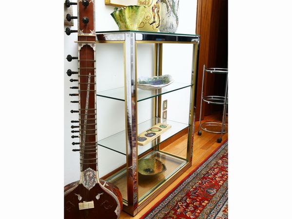 Etagere in metallo cromato e ottone  - Asta House Sale: La casa fiorentina di un collezionista - Associazione Nazionale - Case d'Asta italiane