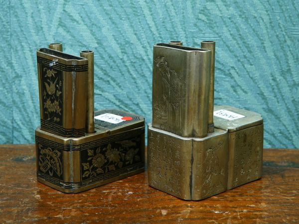 Due calamai in metallo argentato  - Asta House Sale: La casa fiorentina di un collezionista - Associazione Nazionale - Case d'Asta italiane