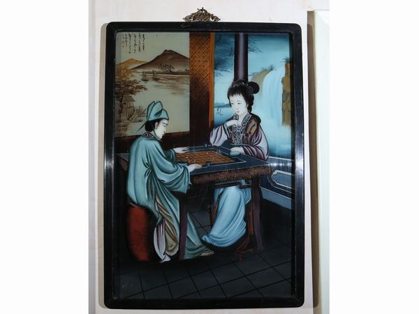 Dipinto su vetro  - Asta House Sale: La casa fiorentina di un collezionista - Associazione Nazionale - Case d'Asta italiane