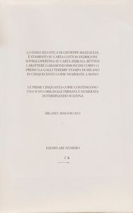 ,Ferdinando Scianna : Giuseppe Mazziglia, La dama selvatica  - Asta Fotografia: Under 1K - Associazione Nazionale - Case d'Asta italiane