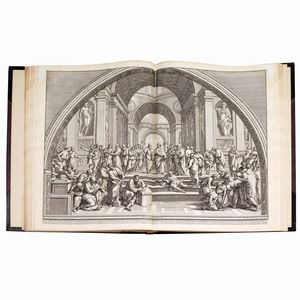 (Roma - Illustrati 700)   RAFFAELLO - AQUILA, Francesco.   Picturae Raphaelis Sanctii Urbinatis ex aula et conclavibus Palatii Vaticani.   Romae, Typis ac sumptibus Dominici de Rossi, 1722.  - Asta Libri, manoscritti e autografi - Associazione Nazionale - Case d'Asta italiane