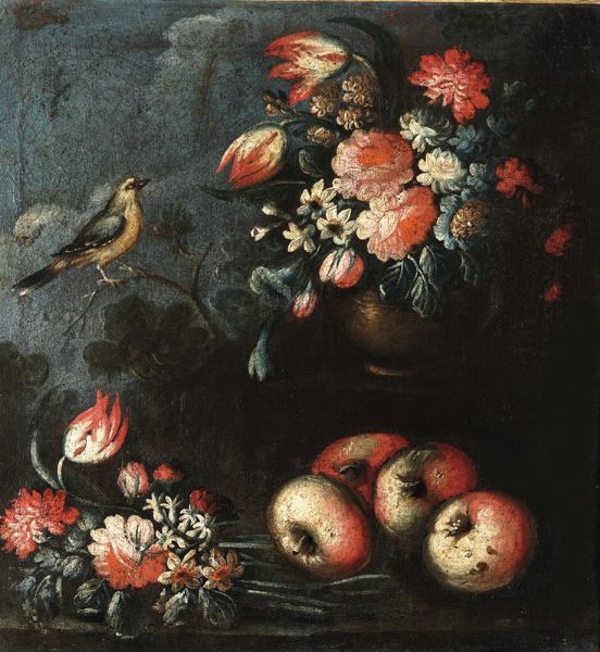 Quattro nature morte con frutta e animali  - Asta Dipinti Antichi - Associazione Nazionale - Case d'Asta italiane