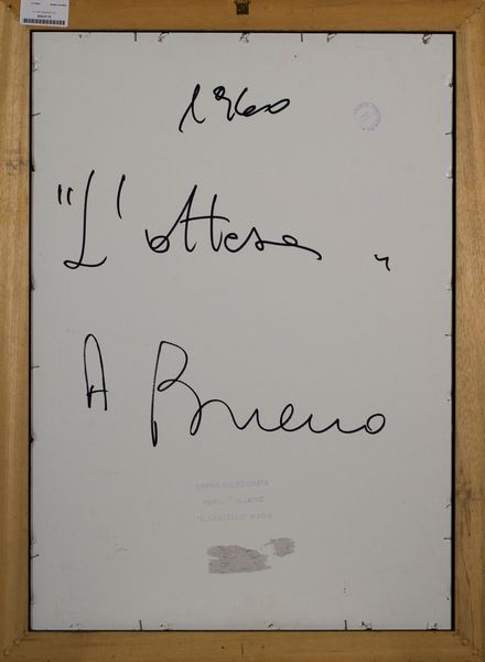 ,ANTONIO BUENO : L'attesa  - Asta Arte Moderna e Contemporanea - Associazione Nazionale - Case d'Asta italiane