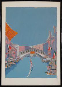 ,RENATO BORSATO : Ponte di Rialto  - Asta Arte Moderna e Contemporanea - Associazione Nazionale - Case d'Asta italiane