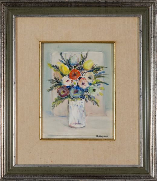 ,ALDO BERGAMINI : Vaso di fiori  - Asta Grafica e Multipli d'Autore - Associazione Nazionale - Case d'Asta italiane