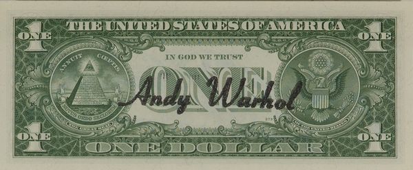 ,ANDY  WARHOL : 1 dollar  - Asta Grafica e Multipli d'Autore - Associazione Nazionale - Case d'Asta italiane